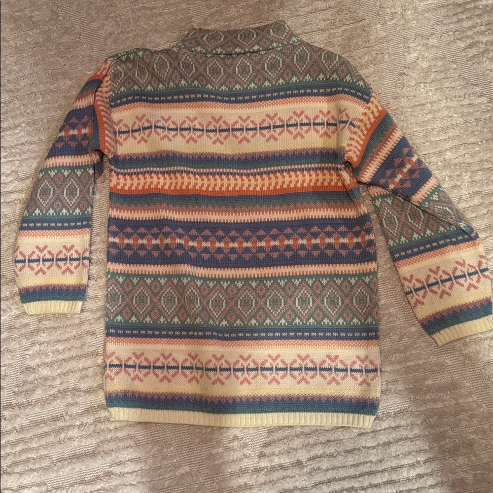 Multicolor Patterned Women's Crew Neck Sweater - image 4